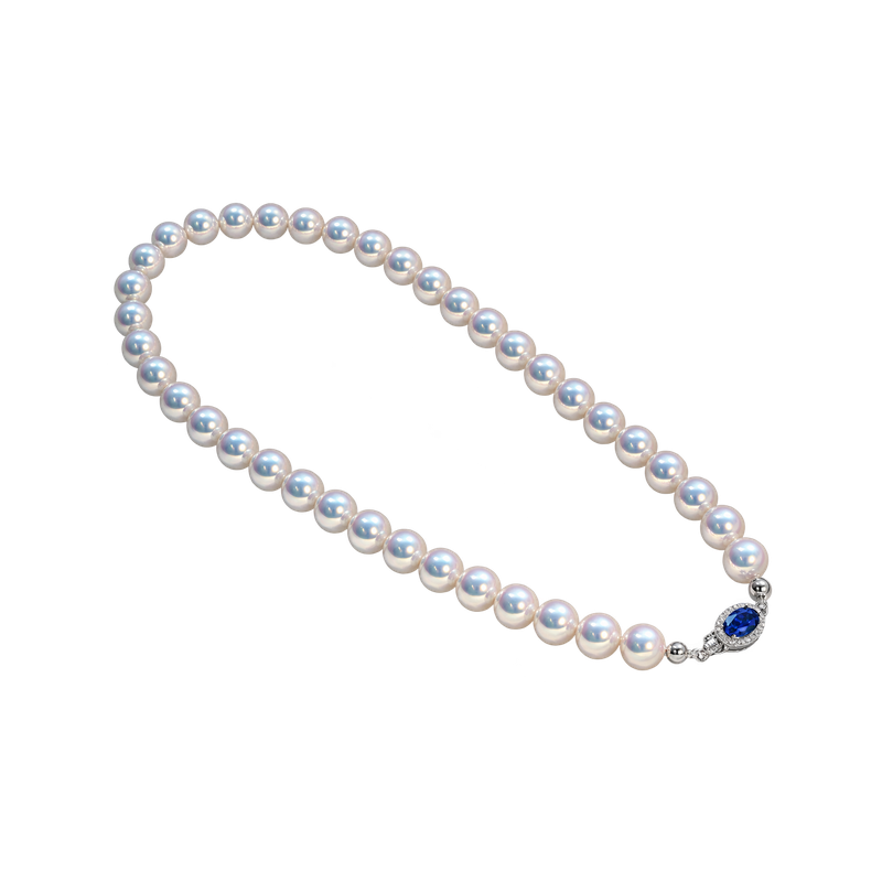 Freshwater Pearl Sapphire Necklace