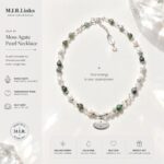 ISLA Moss Agate Pearl Necklace | Self Care Crystal Jewelry for Emotional Balance