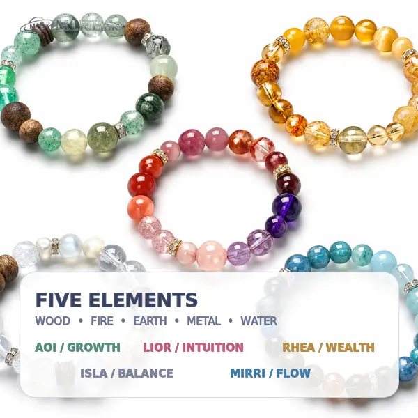 MIRLINKS Five Elements Crystal Energy Bracelet