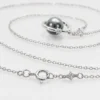 925 sterling silver chain and clasp detail of the AOI Orbit Pearl necklace
