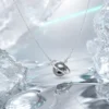 AOI Orbit Pearl necklace in a Miracle Ice Y3K jewelry editorial