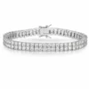RHEA 3mm double-row zircon tennis bracelet on a white background